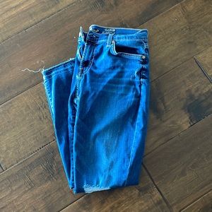 7 for all mankind distressed ankle skinny. Size 30.